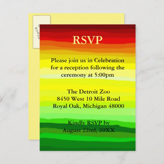 Farbenfrohe Abstrakte Landschaft - UAWG Postkarte (Vorne/Hinten)