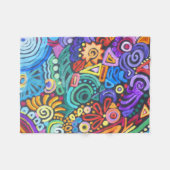 Farbenfrohe Abstrakte Lap Blanket Fleecedecke (Vorderseite (Horizontal))