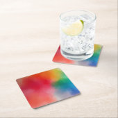 Farbenfrohe Abstrakte legane Blankenvorlage Rechteckiger Pappuntersetzer (Vor Ort)