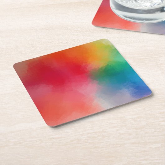 Farbenfrohe Abstrakte legane Blankenvorlage Rechteckiger Pappuntersetzer (angewinkelt)