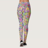 Farbenfrohe abstrakte Leggings (Rückseite)
