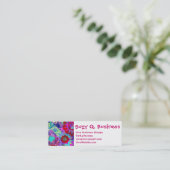 Farbenfrohe Abstrakte Libellen Visitenkarten Mini Visitenkarte (Stehend Vorderseite)