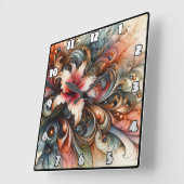 Farbenfrohe Abstrakte Liege mit künstlerischen Wir Quadratische Wanduhr (Winkel)