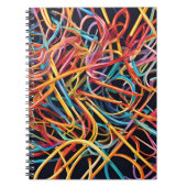 Farbenfrohe Abstrakte Linien SpiralNotebook Notizblock (Vorderseite)