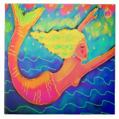 Farbenfrohe Abstrakte Maid-Malerei Fliese (Vorderseite)