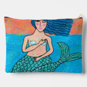 Farbenfrohe Abstrakte Maid-Malerei Zubehörtasche (Rückseite)