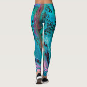 Farbenfrohe Abstrakte Malerei Leggings (Rückseite)