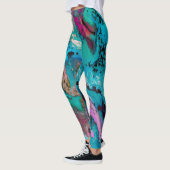 Farbenfrohe Abstrakte Malerei Leggings (Links)