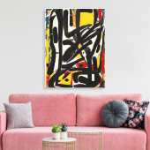 Farbenfrohe Abstrakte Malerei Leinwanddruck (Insitu (Wohnzimmer))