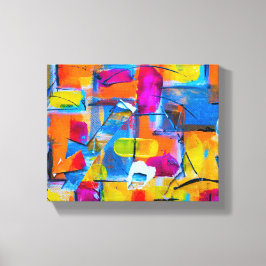 Farbenfrohe abstrakte Malerei Leinwanddruck