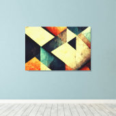 Farbenfrohe abstrakte Malerei Leinwanddruck (Insitu (Holzboden))