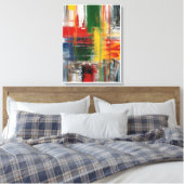 Farbenfrohe Abstrakte Malerei Leinwanddruck (Insitu (Schlafzimmer))