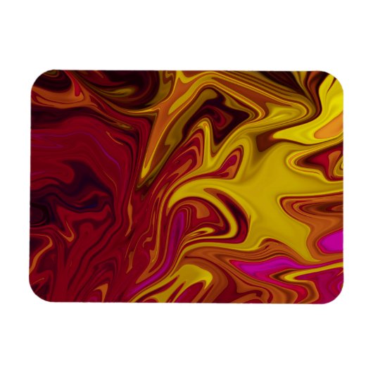 Farbenfrohe abstrakte Malerei Magnet (Horizontal)