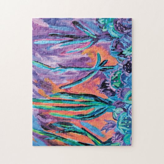 Farbenfrohe Abstrakte Malerei Puzzle (Vertikal)