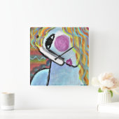 Farbenfrohe Abstrakte Malerei rund um die Uhr (Zuhause)