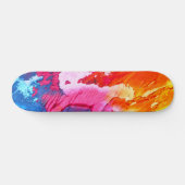 Farbenfrohe Abstrakte Malerei Skateboard (Horizontal)