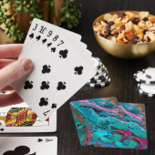 Farbenfrohe Abstrakte Malerei Spielkarten (In Situ)