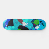 Farbenfrohe Abstrakte Marke Paint D Skateboard (Horizontal)