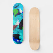 Farbenfrohe Abstrakte Marke Paint D Skateboard (Vorderseite)