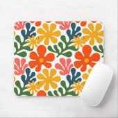 Farbenfrohe abstrakte Matisse-Blumen-Retro-Kunst Mousepad (Mit Mouse)
