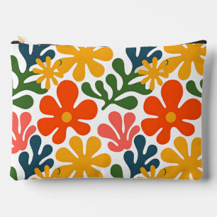 Farbenfrohe abstrakte Matisse-Blumen-Retro-Kunst Zubehörtasche