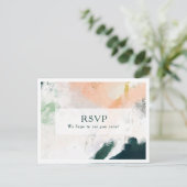 Farbenfrohe Abstrakte Menüauswahl RSVP-Karte Postkarte (Stehend Vorderseite)