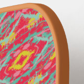 Farbenfrohe Abstrakte Mit Monogramm Pickleball-Pad Pickleball Schläger (Linke Seite)