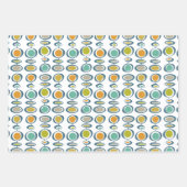 Farbenfrohe Abstrakte Mitte des Jahrhunderts Moder Geschenkpapier Set (Vorderseite 2)