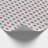 Farbenfrohe Abstrakte Moderne Blume Muster Geschenkpapier (Ecke)