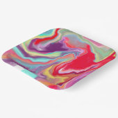 Farbenfrohe Abstrakte moderne digitale Kunst Pappteller (Gewinkelt)