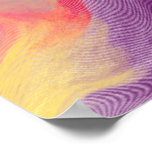 Farbenfrohe Abstrakte Moderne Digitale Kunst Poster (Ecke)