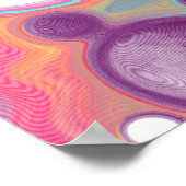 Farbenfrohe Abstrakte moderne digitale Kunst Poster (Ecke)