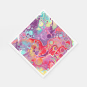 Farbenfrohe Abstrakte moderne digitale Kunst Serviette (Ecke)