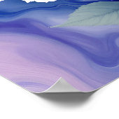 Farbenfrohe Abstrakte Moderne Kunst.Dreamy Rose au Poster (Ecke)