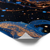 Farbenfrohe Abstrakte Moderne Kunst.Mitternacht Go Poster (Ecke)