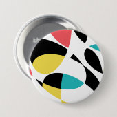 Farbenfrohe, abstrakte, moderne, lustige geometris button (Vorne & Hinten)