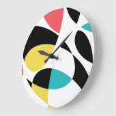 Farbenfrohe, abstrakte, moderne, lustige geometris große wanduhr (Winkel)