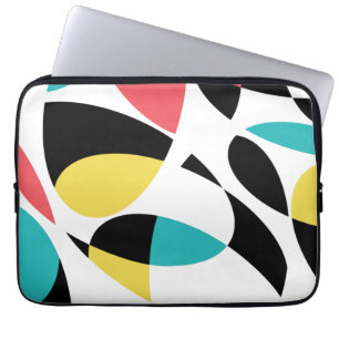 Farbenfrohe, abstrakte, moderne, lustige geometris laptopschutzhülle