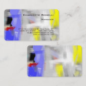 Farbenfrohe Abstrakte, moderne Minimalistische Pre Visitenkarte (Vorne/Hinten)