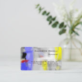 Farbenfrohe Abstrakte, moderne Minimalistische Pre Visitenkarte (Stehend Vorderseite)