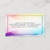 Farbenfrohe Abstrakte moderne Umgebung Visitenkarte (Rückseite)