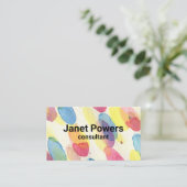 farbenfrohe abstrakte, moderne Visitenkarte (Stehend Vorderseite)