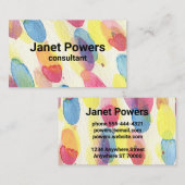farbenfrohe abstrakte, moderne Visitenkarte (Vorne/Hinten)