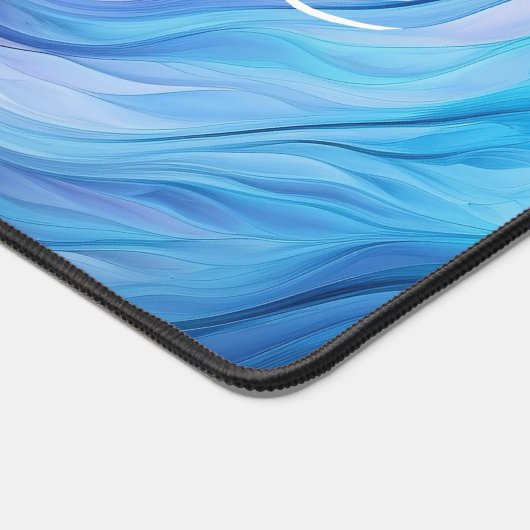 Farbenfrohe Abstrakte moderne Waves Personalisiert Schreibtischunterlage (Ecke)