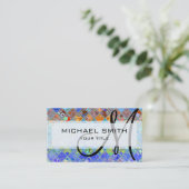 Farbenfrohe Abstrakte Mosaik-Monogramm #2 Visitenkarte (Stehend Vorderseite)