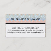 Farbenfrohe Abstrakte Mosaik-Monogramm #5 Visitenkarte (Rückseite)