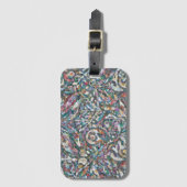 Farbenfrohe abstrakte Mosaik-Muster-Laptoptasche Gepäckanhänger (Vorderseite Vertikal)