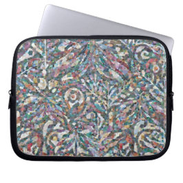 Farbenfrohe abstrakte Mosaik-Muster-Laptoptasche  Laptopschutzhülle