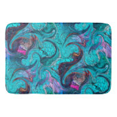 Farbenfrohe Abstrakte Mosaikmedaille oder Drachens Badematte (Vorderseite)