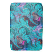 Farbenfrohe Abstrakte Mosaikmedaille oder Drachens Badematte (Vorderseite Vertikal)